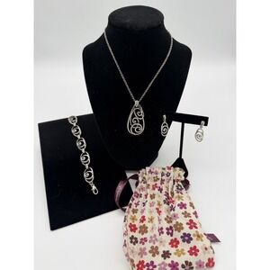 Brighton Rock N Scroll Necklace Bracelet & Earrings Set